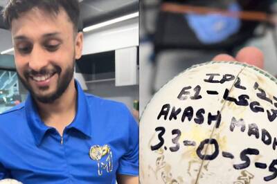 Watch: Akash Madhwal's Heartwarming Reaction After Being Handed Over the Match Ball With Which he took Five-for in IPL Eliminator
