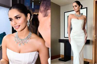 Manushi Chhillar's White Strapless Gown Can Be Your Next Evening Party Showstopper
