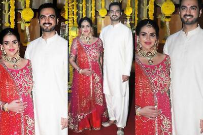 Esha Deol Glows In a Neeta Lulla Creation On Her Baby Shower