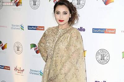 Look of the day: Rani Mukerji dazzles in Sabyasachi as she rubs shoulders with Prince Charles and Kailash Satyarthi