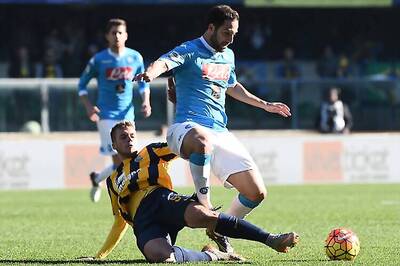 Napoli forward Gonzalo Higuain following in Diego Maradona's footsteps