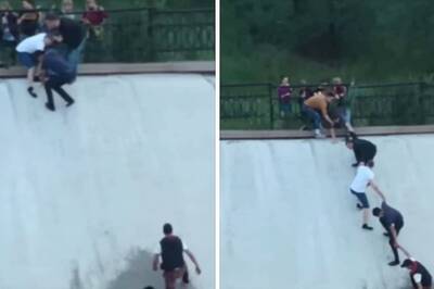 'Faith In Humanity Restored': Group Of People Rescue Dog Stuck In Water Reservoir