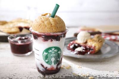 Behold, Starbucks Japan's Cherry Pie Drink Topped With Pie Crust