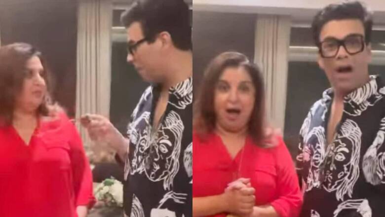 Karan Johar Mocks Farah Khan's 'Medal-like' Neckpiece; She Says 'It's for Being Your Friend for 25 Yrs'