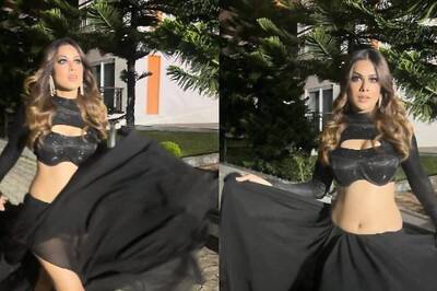 Sexy! Nia Sharma Kicks Off Spooky Season In A Maxi and Plunging Neckline Crop Top; See Photos