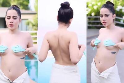 Urfi Javed Goes Bold As She Covers Her Modesty With Fake Hands, Leaves Trousers Unbuttoned