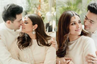 Parineeti Chopra And Raghav Chadha Look Lovely In Ivory Ensembles, See Couple's First Pics Post Engagement