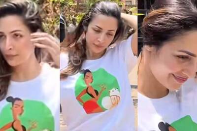 Malaika Arora Grabs Eyeballs As She Steps Out For Gym In A Custom Made Doodle T-Shirt; Watch