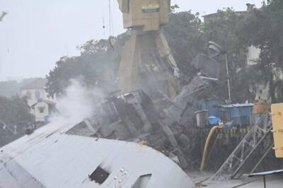 Sailor Missing After Fire Breaks Out Aboard INS Brahmaputra; Ship Rests On Side At Mumbai Naval Dockyard