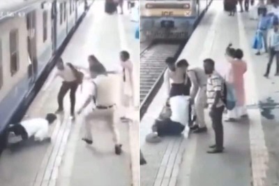 On Cam | Vigilant RPF Staff Saves 36-yr-old Man Who Stumbles Very Close to Moving Train