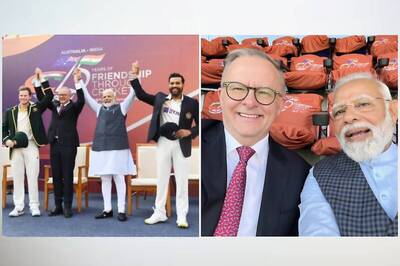 Cricket Diplomacy: Modi, Australian PM at Ahmedabad Stadium for India vs Aus 4th Test; Leaders Take Lap of Honour