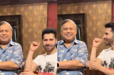 Varun Dhawan Dances On JugJugg Jeeyo's Naach Punjaabban With His Father David Dhawan - Watch Cutest Video