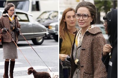 Angelina Jolie's First Look From Biopic Maria Out, Actress Seen Walking Two Poodles