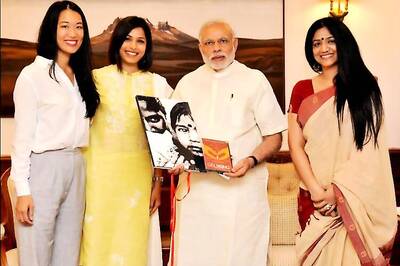 Look of the day: Freida Pinto goes ethnic as she meets Prime Minister Narendra Modi over Girl Rising campaign