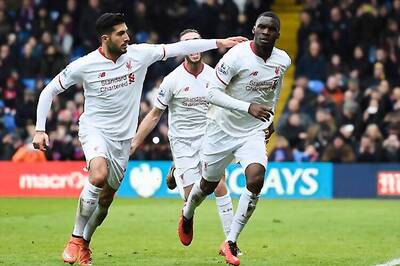 Late Benteke penalty earns Liverpool 2-1 win at Crystal Palace