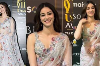 Ananya Panday Embraces Nature In A Hand Embroidered Rahul Mishra Saree For IIFA Utsavam