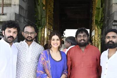 Makers Of Telugu Movie Paarijatha Parvam Visit Tirumala Temple Ahead Of Release