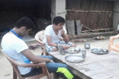 Priyanka Gandhi's son Rehan makes surprise visit to Amethi, shares meal with villagers