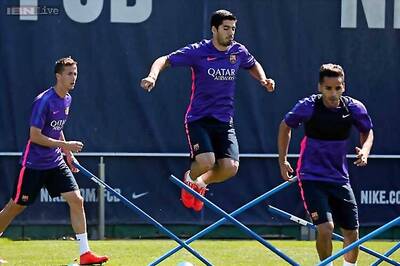 Luis Suarez returns to Barcelona training without medical clearance