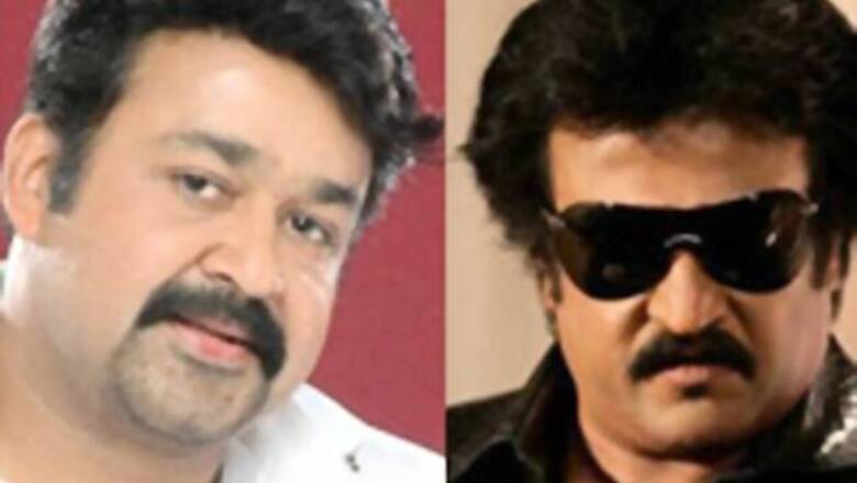 Rajini shoots in Mohanlal's studio