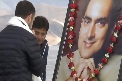 WATCH | Rahul Pays Tribute to Rajiv Gandhi at Pangong Tso; To Be In Ladakh Till Aug 25