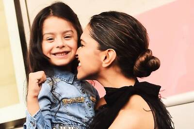 Deepika Padukone Cuddles Up To Child Model Dhyana Madan During a Photoshoot