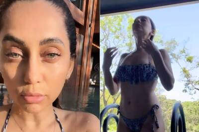 Anusha Dandekar Takes Dip in Pool Wearing White And Black Bikini, Sexy Video Goes Viral; Watch