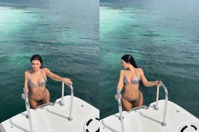 In Pics: Kylie Jenner Shines in Her Metallic Bikini