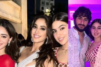 Diwali 2022: Sara Ali Khan Poses With Janhvi Kapoor, Ananya Panday, Ibrahim Ali Khan Looks Dashing In Beard