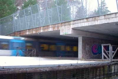 At This Incomplete Metro Station In Sweden, A Silver Ghost Train