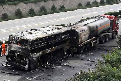 China: 47 killed in two expressway collisions