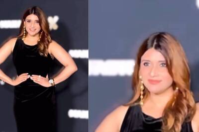 Mannara Chopra Is Party-Ready In Velvety Black Midi Dress, Shimmery Boots
