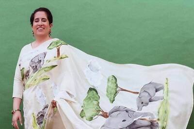Guneet Monga’s Love For Elephants Continues in a Hand Painted Saree Celebrating the Gentle Giant