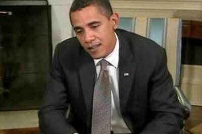 Obama optimistic about ebbing recession in US