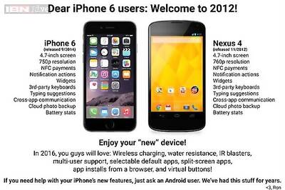 Is the iPhone 6 actually a 2012 Google Nexus 4 in Apple clothing?